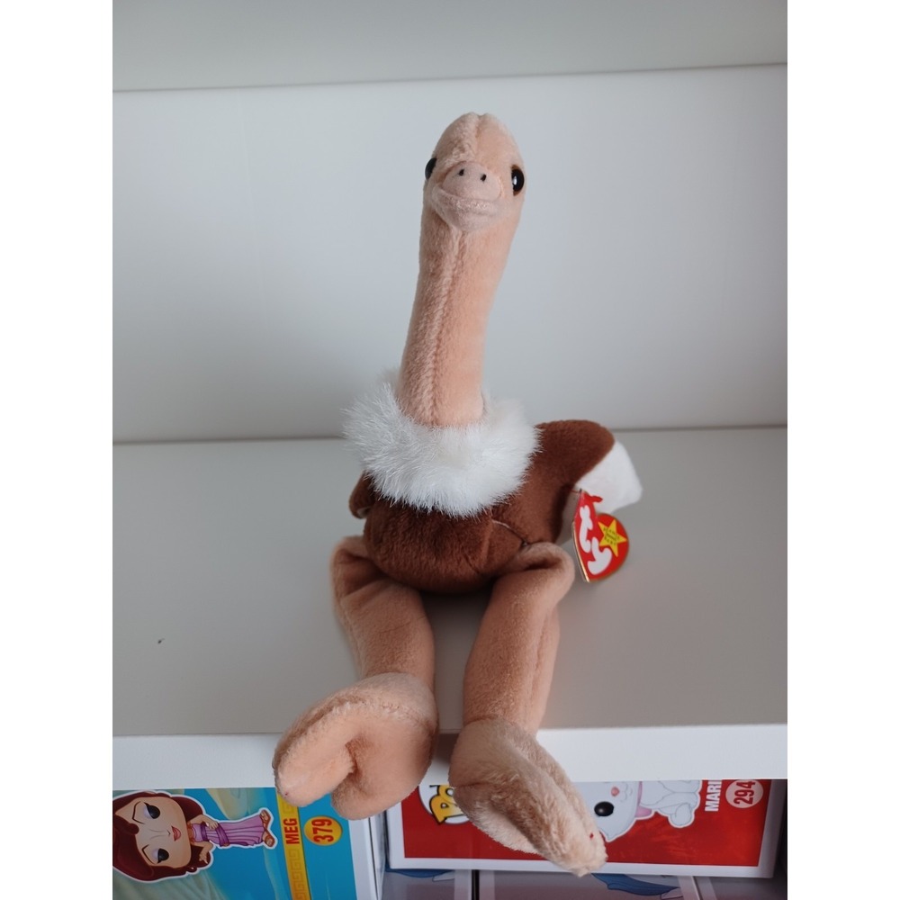 Vintage Stretch The Ostrich Ty Beanie Baby Plush Stuffed Animal Collectible Toy